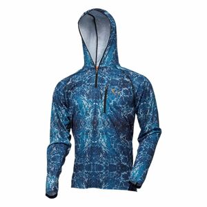 Savage Gear Mikina Salt UV Hoodie Sea Blue - XXL