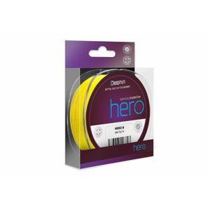 Delphin Šňůra Hero 8 fluo žlutá - 0,50mm 36,40kg 117m