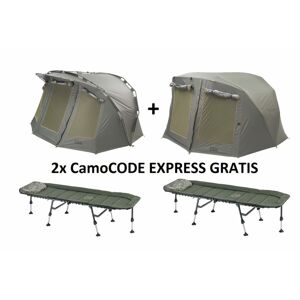 Mivardi Bivak Professional + přehoz + 2x lehátko CamoCODE Express